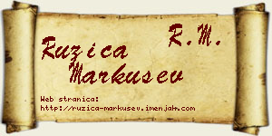 Ružica Markušev vizit kartica